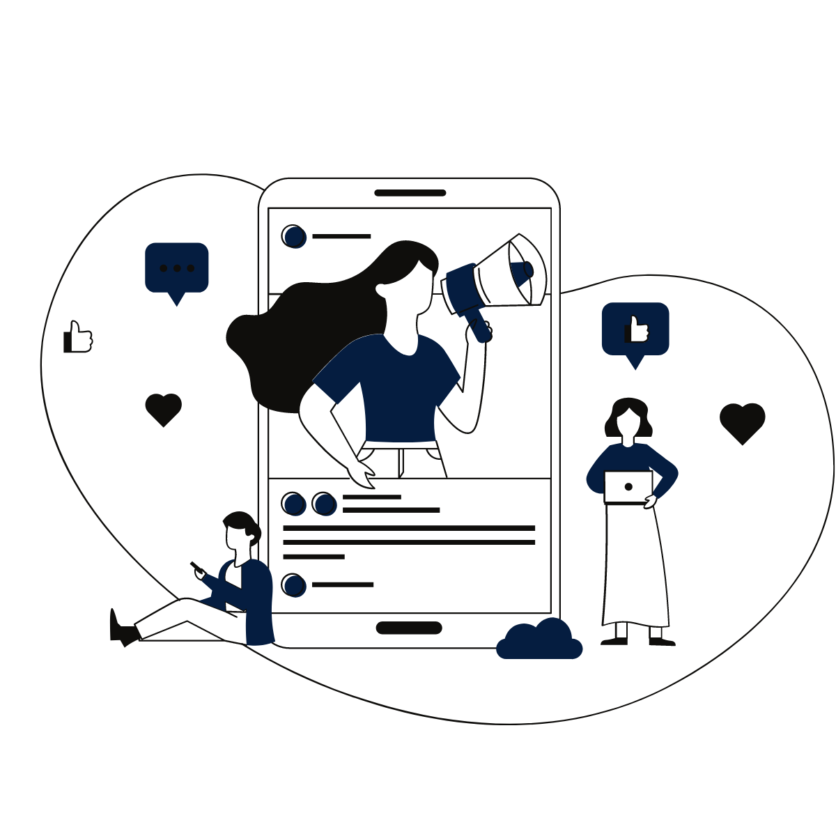 Ilustração Redes Sociais